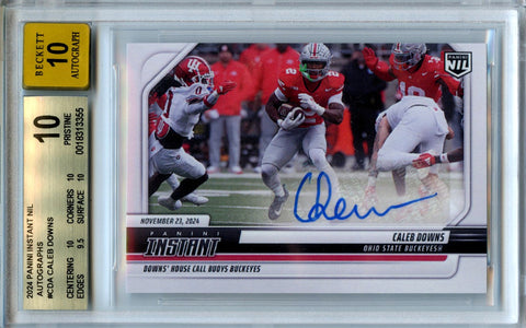 Caleb Downs 2024 Panini Instant NIL Autographs 99/99 #CDA BGS 10 Auto 10