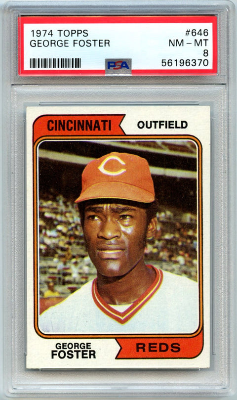 George Foster 1974 Topps #646 PSA 8