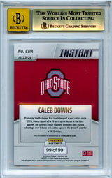 Caleb Downs 2024 Panini Instant NIL Autographs 99/99 #CDA BGS 10 Auto 10