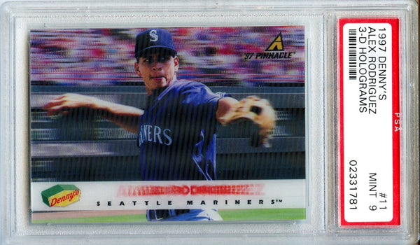 Alex Rodriguez 1997 Denny's 3-D Holograms #11 PSA 9