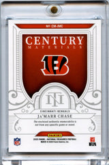 Ja'marr Chase 2025 Panini National Treasures Century Materials Green NFL Shield Patch 3/5 #CM-JMC