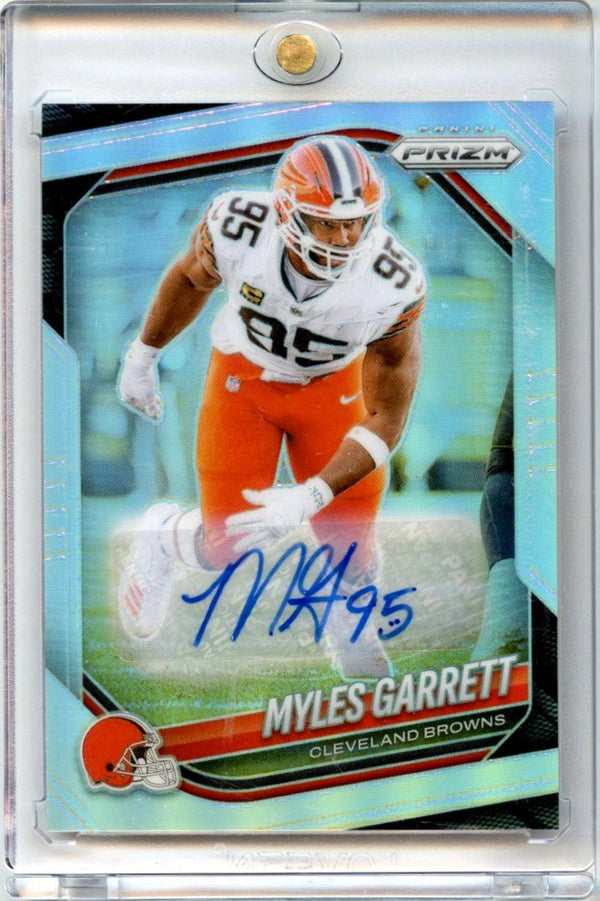 Myles Garrett 2025 Panini Prizm Football Silver Prizm Auto #73