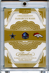 Demarcus Ware 2024 Flawless Football Career Progressions Green Auto 3/5 #CP-DWE