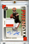 Shedeur Sanders 2025 Donruss Football Rookie Phenoms Rookie Patch Auto 38/49 #PJA-SSS