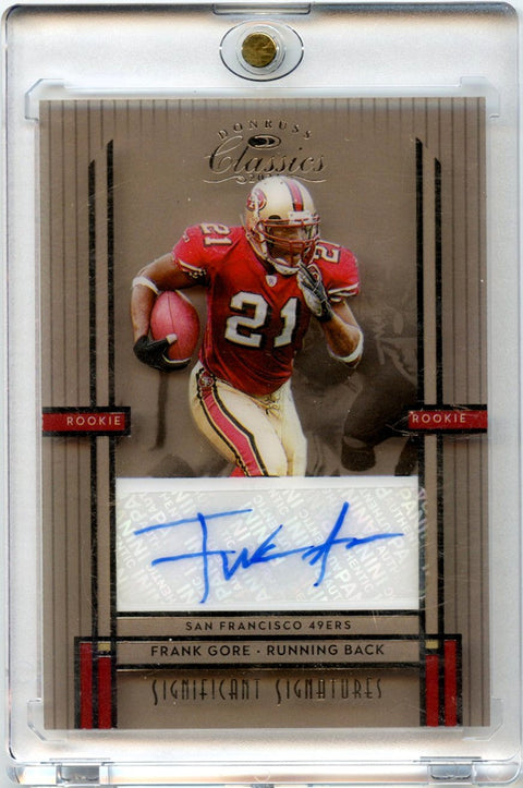 Frank Gore 2021 Clearly Donruss Football Classics Significant Signatures Auto #05-FG