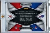 Patrick Mahomes / Josh Allen 2024 Spectra Football Orange Rivals Dual Patch 8/10 #RVL-PMJA