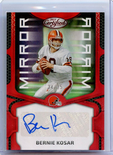 Bernie Kosar 2023 Certified Football Mirror Red Auto 34/35 #MS26
