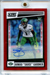 Ahmad "Sauce" Gardner 2022 Panini Chronicles Score Football Red Zone Rookie Auto 15/20 #SP-325