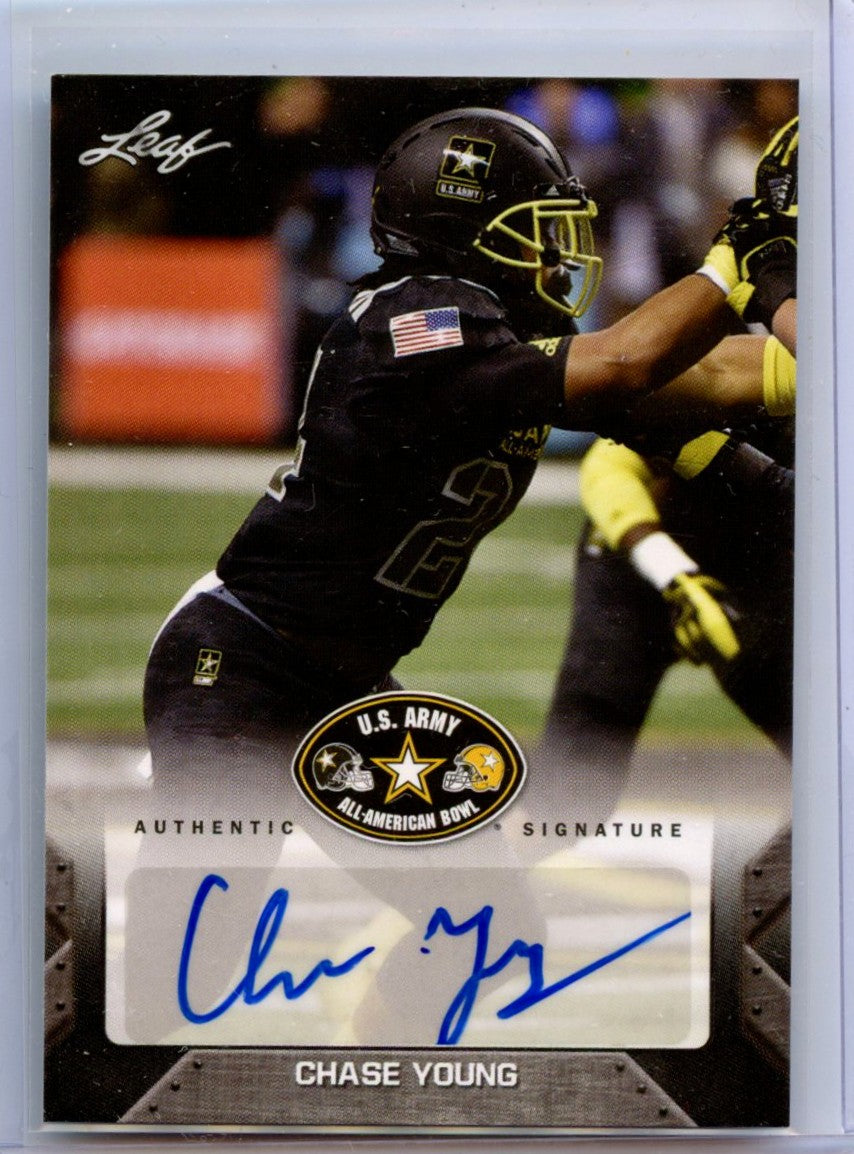 Chase Young 2017 Leaf US Army All American Bowl Auto #BA-15