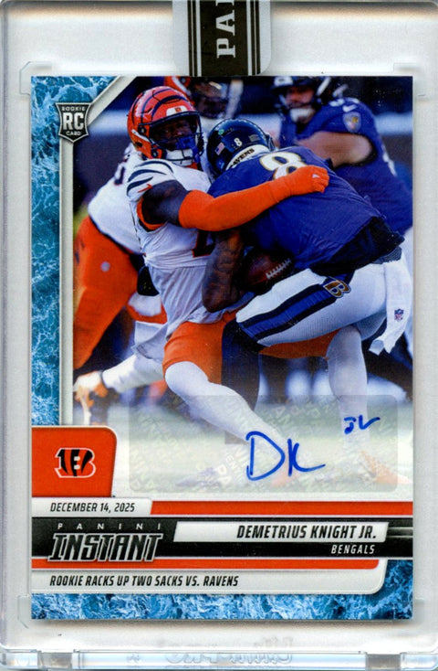Demetrius Knight Jr 2025 Panini Instant Water Auto 4/10 #317