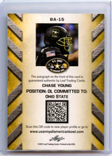 Chase Young 2017 Leaf US Army All American Bowl Auto #BA-15