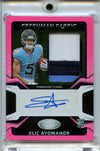 Elic Ayomanor 2025 Panini Certified Pink Freshman Fabric Rookie Patch Auto 23/35 #FBC-EAR