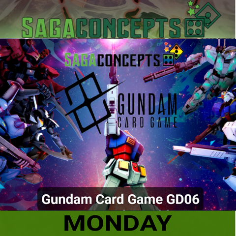 11/02/2026 Mon Gundam Card Game - GD06 Release Event - 4 pack sealed - 32 seats - Mon 7 pm Tournament Pre-Release