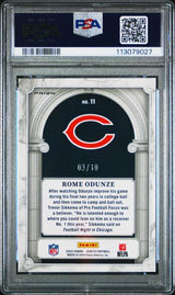Rome Odunze 2024 Panini Zenith Z Marquee Gold 3/10 #11 PSA 8